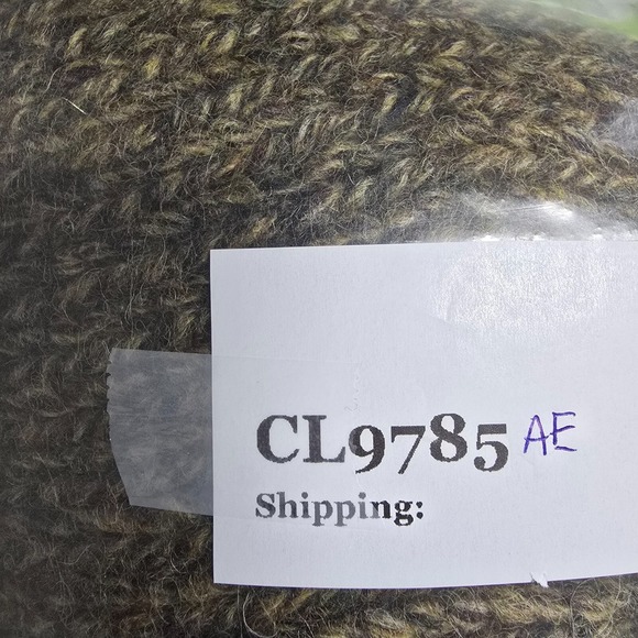 American Eagle Mens L Wool Argyle Sweater Green Brown V Neck Hand Knit Vintage - Picture 11 of 11